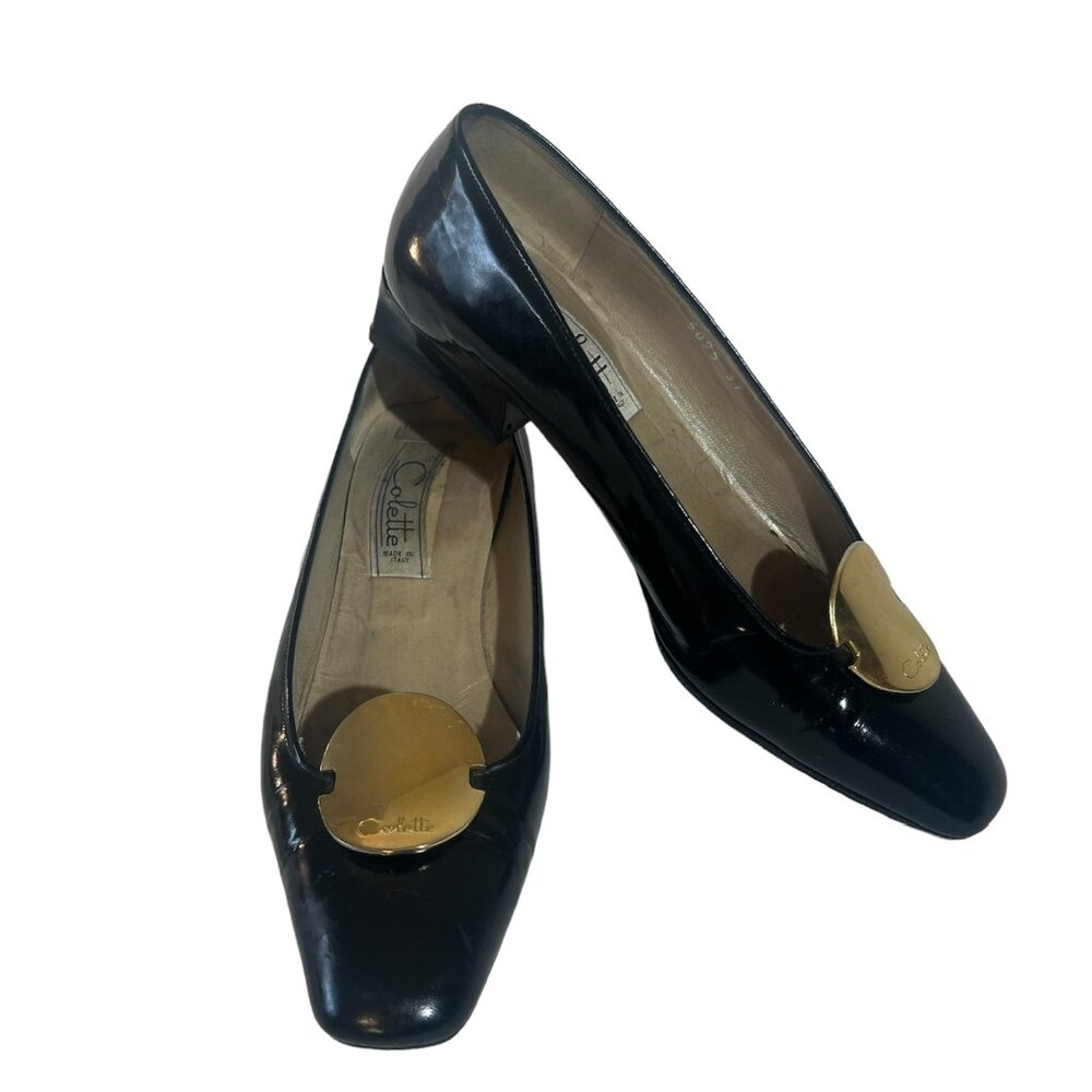 VINTAGE COLETTE PATENT LEATHER PUMPS